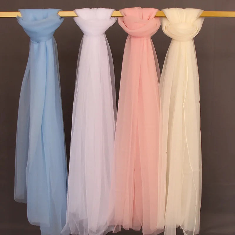 Mesh Gauze Backdrop Curtain Parties Wrinkle Free Photo Curtains Backdrop Drapes Fabric Decoration for Birthday Party Wedding