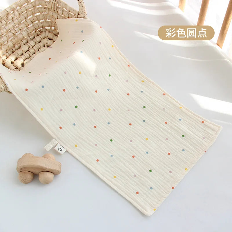 I YAN cotton muslin baby face towel and burp cloth set, soft infant drooling bibs and washcloths for newborns and babies