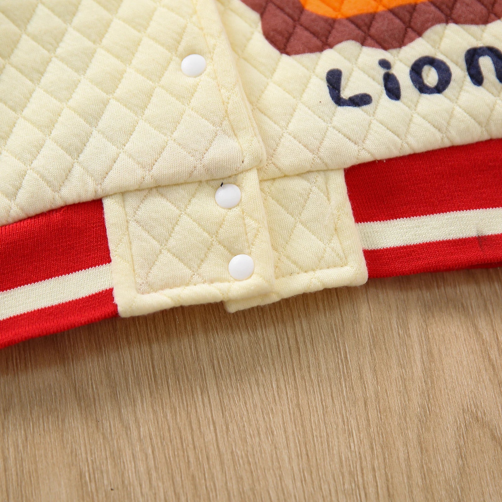 Unisex Baby Elephant (Lion) Print Baseball Jacket Autumn Winter Outerwear for Toddlers Boys Girls Soft Cotton Padded Coat