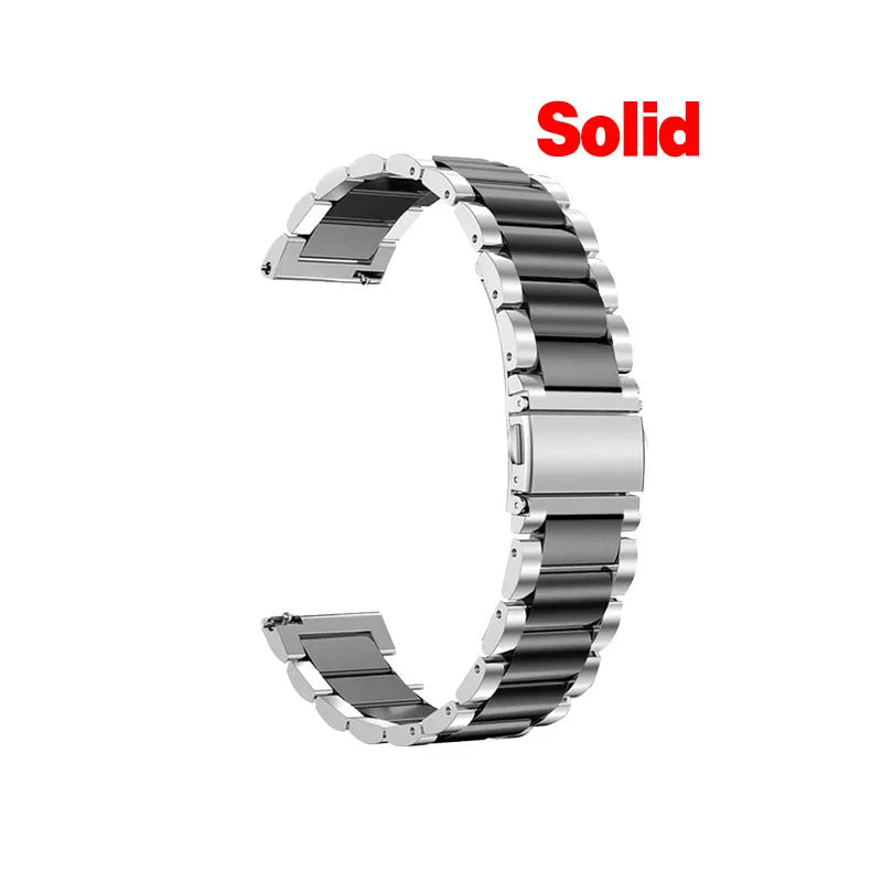 20mm 22mm WatchBand For Amazfit Active/GTS 2/3/4 Mini Strap GTR 2/3/4 42 47mm stainless steel Bracelet For Amazfit Bip 3 5 Band