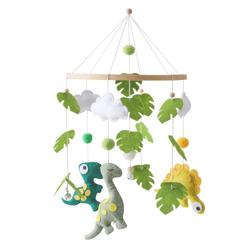 Wooden Baby Crib Mobile with Music Box – Bed Bell Hanging Rattle for Newborns 0-12M - I YAN