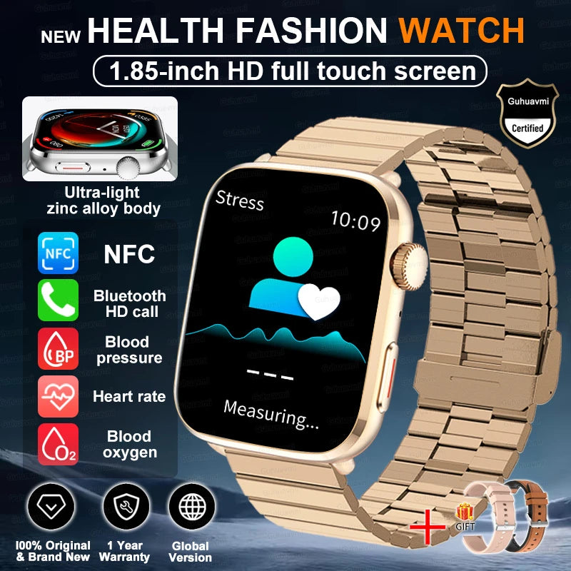 New Fashion NC SmartWatch For Men 1.85'' 240*284 AMOLED Screen Bluetooth Call Health Monitor Waterproof Sport Smartwatches Women