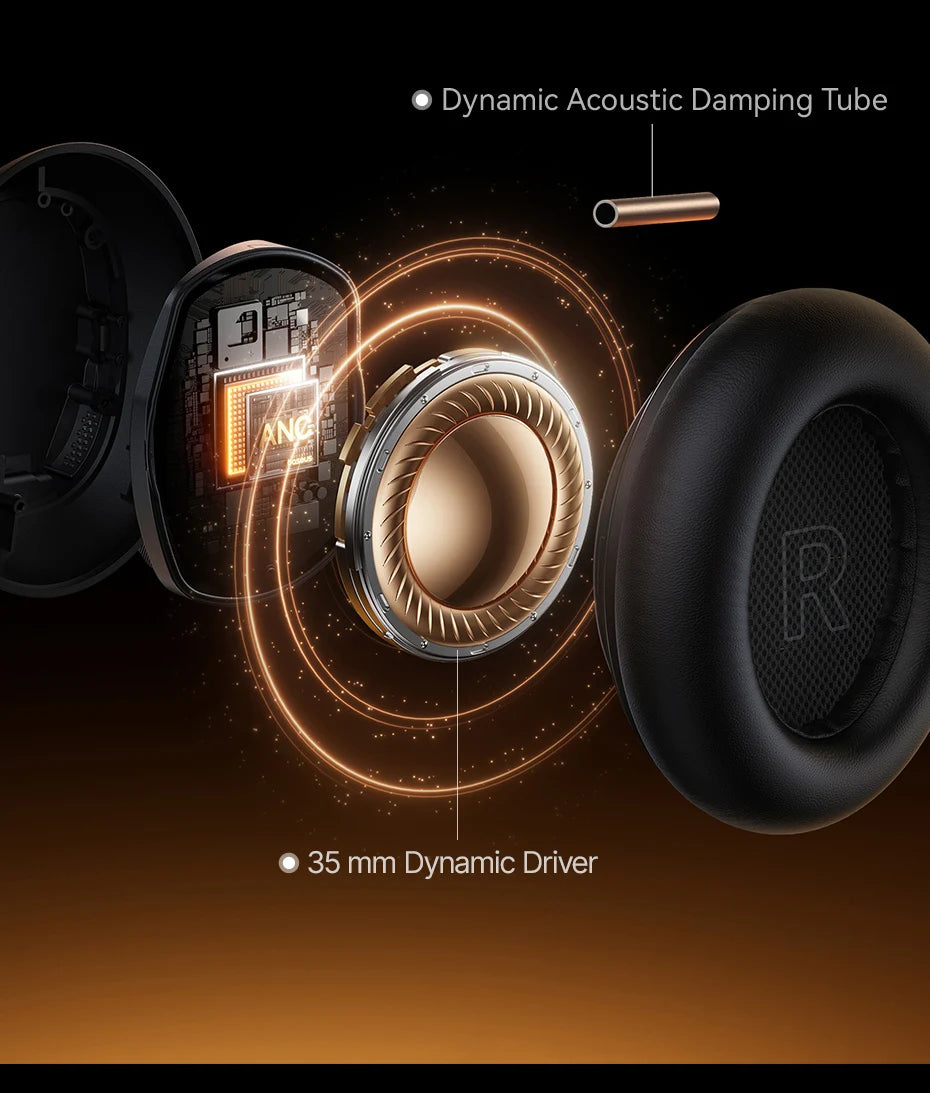 Baseus Inspire XH1 Sound by Bose ANC Wireless Headphone Bluetooth 6.1 48dB Adaptive Noise Cancellation Headset Hi-Res LDAC 100Hr