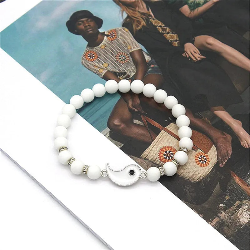 2022 New Best Friend Bracelets for 2 Matching Yin Yang Adjustable Cord Bracelet for Bff Friendship Relationship Boyfriend Girlfr