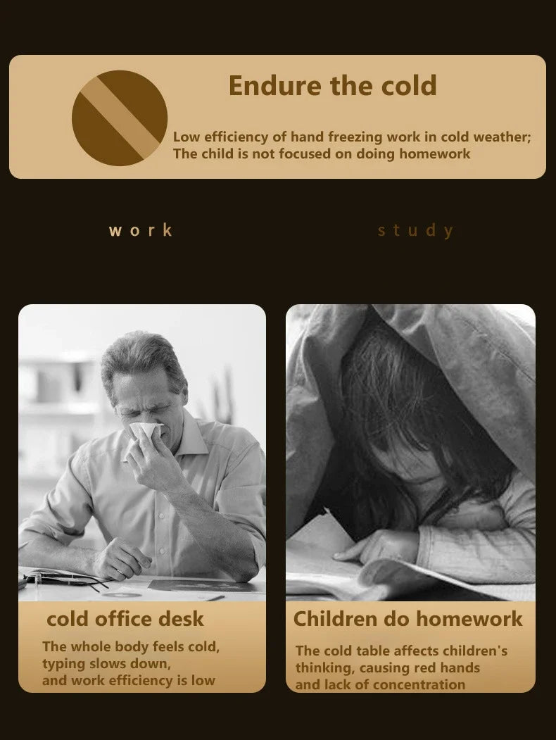 Intelligent Electric Heating Mouse Pad Winter Hand Warmer Computer Desk Heated Mat Office Desk Warming Pad Keyboard Table Mat