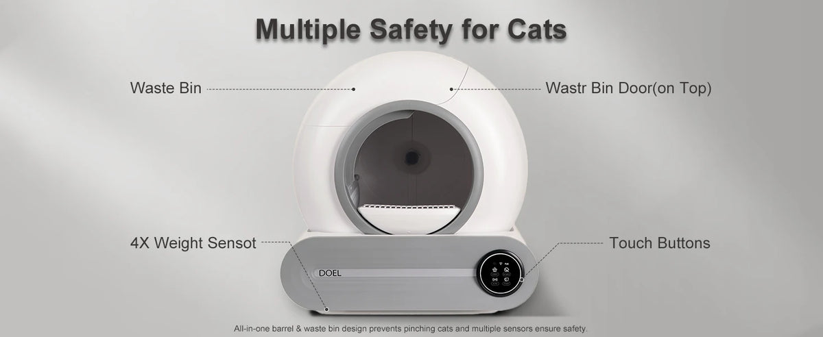 65L Large Capacity with Ion Odor Elimination & 2.4G WiFi APP Remote Control for Large Cats