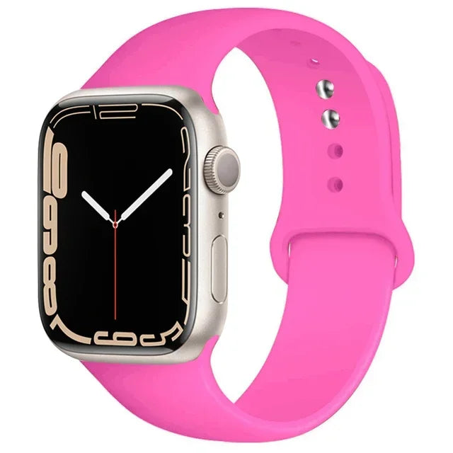Silicone Band For Apple Watch strap 46mm 44mm 45mm 40mm 41mm 42-38mm 49mm sport bracelet iwatch series 11 10 9 8 7 6 5 SE Ultra3