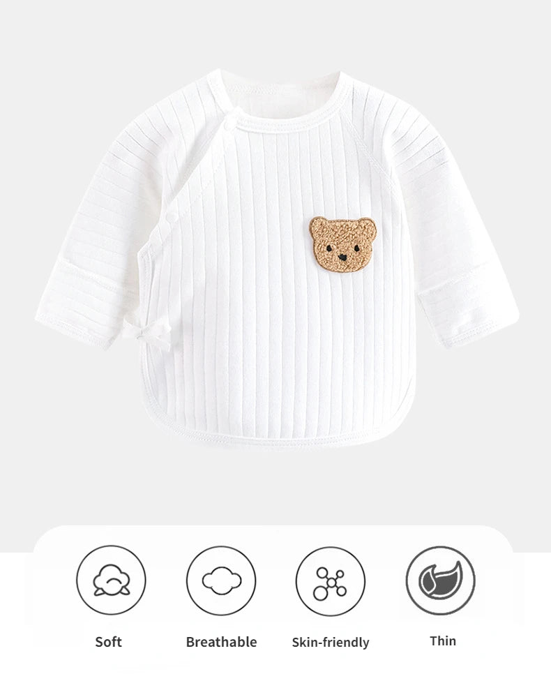 Newborn Boneless Half Back Clothes 100% Cotton  Boys Girls  Summer and Autumn Baby Jacket  Infant Top  Clothing