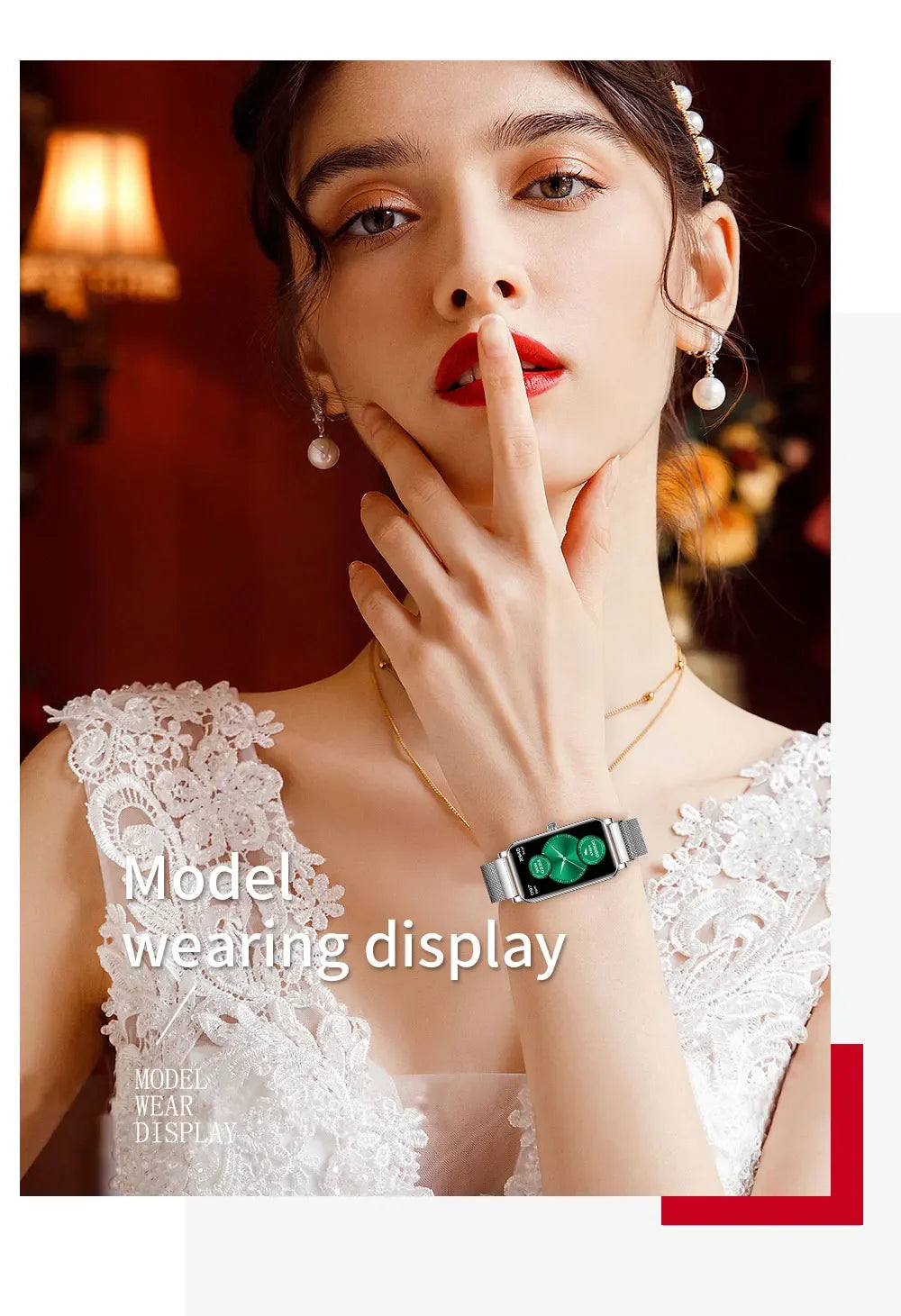 Women's Luxury Smartwatches Connect Phone Interactive Music Full Touch Smart Watches Weather Reminder Custom Wallpaper Smartband