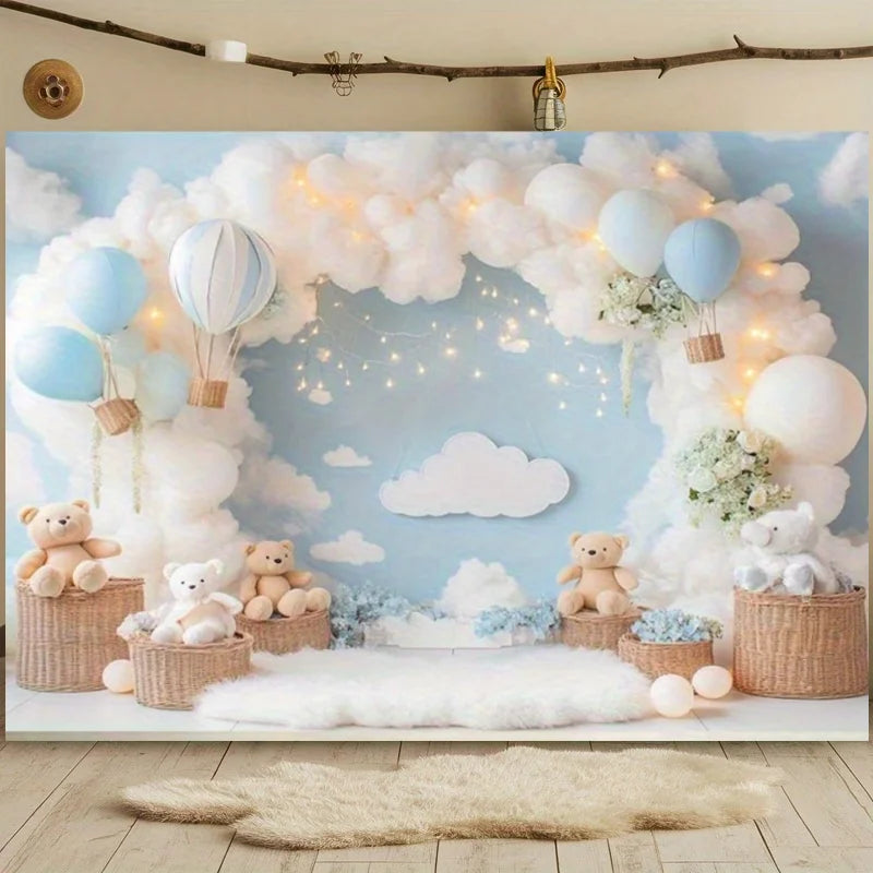 First Holy Communion Backdrop Flower Gold Cross Decor Boy Girl Baby Shower My Baptism Birthday Party Photography Background Prop