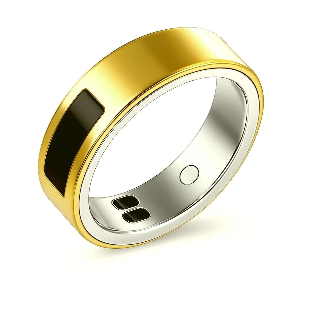 Smart Ring with Vibration Reminder, Call & Message Notification Ring, Silent Alerts, Health Tracking, Stress & Heart Rate