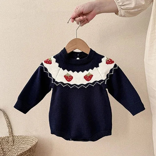 2026 New Spring 0-24M Toddler Baby Boys Girl Knitted Romper Long Sleeved Solid Color Hooded Infant Baby Knitted Jumpsuit