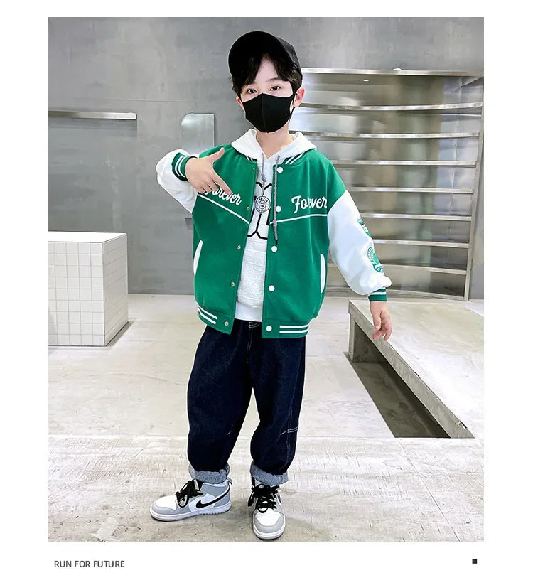 Autumn Jacket Baseball Suit Clothes for Teen Quilted Coats Cotton Jacket Children's Bomber Tiny Kids Jackets Girl Boy