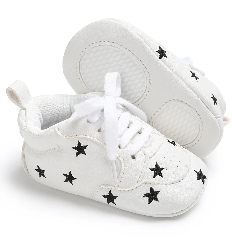 Cute soft sole baby girl crib shoes by I YAN, toddler prewalker sneakers for infants aged 0-18 months, perfect for first steps.