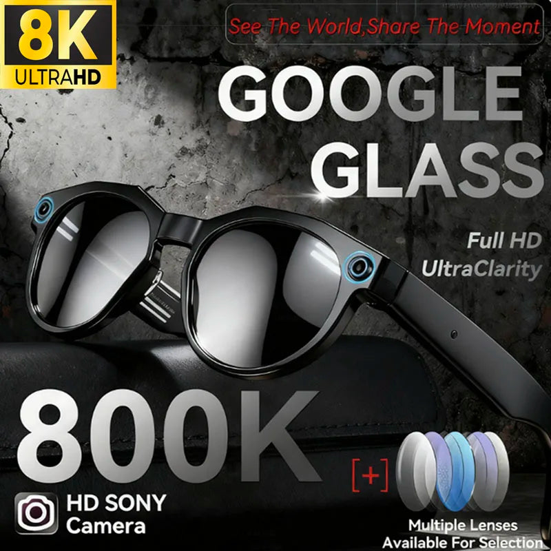 2026 8K HD AI Smart Glasses Men Chat GPT 800MP Camera Bluetooth Call AI Translation Voice Assistant Control Sunglasses Women