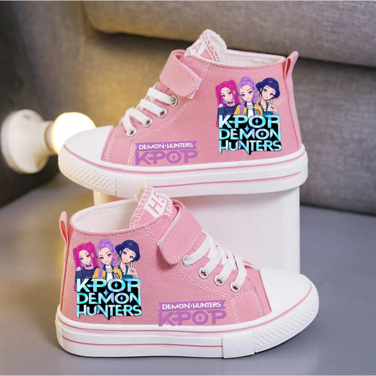 Kpop Demon Hunters Children's Canvas Shoes Fashion Student Shoes Boys Girls Outdoor Sport Shoes Sneakers Print Kids Casual Shoes