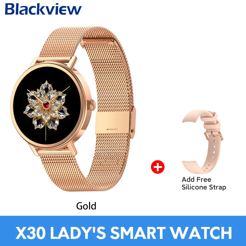 【World premiere】Blackview X30 Smartwatch 1.26" Display Lady's smartwatch Al voice assistant health monitoring Bluetooth call