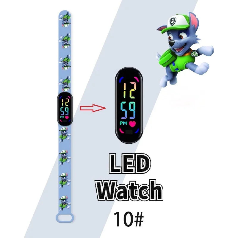 Kids LED touch screen digital wristwatch with silicone strap, sports design, ideal for children and students by I YAN.