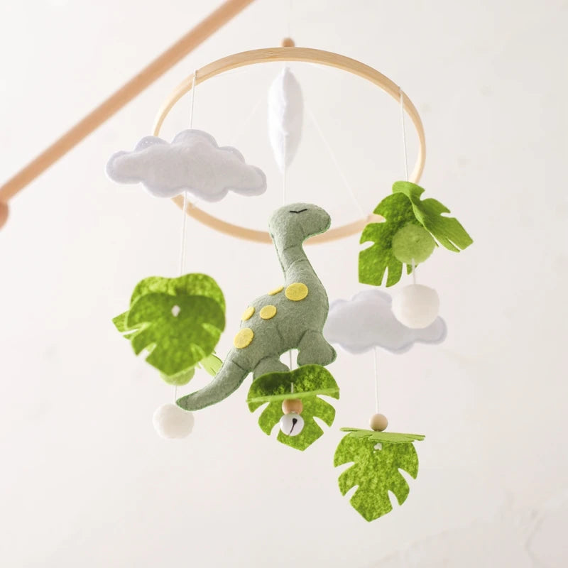 Hot Air Balloon Wooden Baby Crib Mobile – Musical Bed Bell & Rattles for Newborns 0–12M - I YAN
