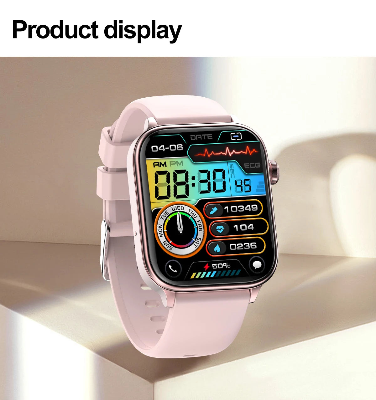 ECG+PPG Monitoring Smart Watch Women Blood pressure Blood Lipid Uric Acid Women Menstrual Health Tracker Smartwatches