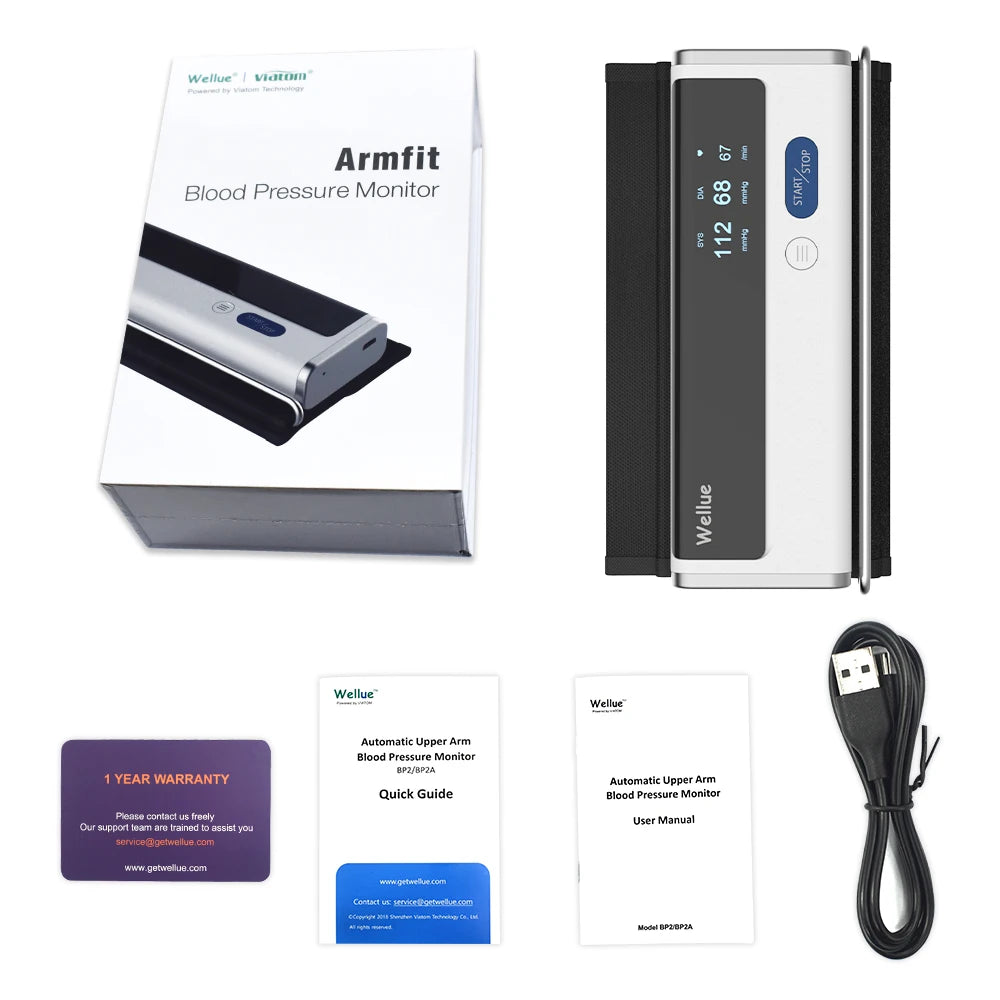 Checkme BP2A Upper Arm Blood Pressure Machines for Home Use Bluetooth Digital Automatic Blood Pressure Monitor with Large Cuff