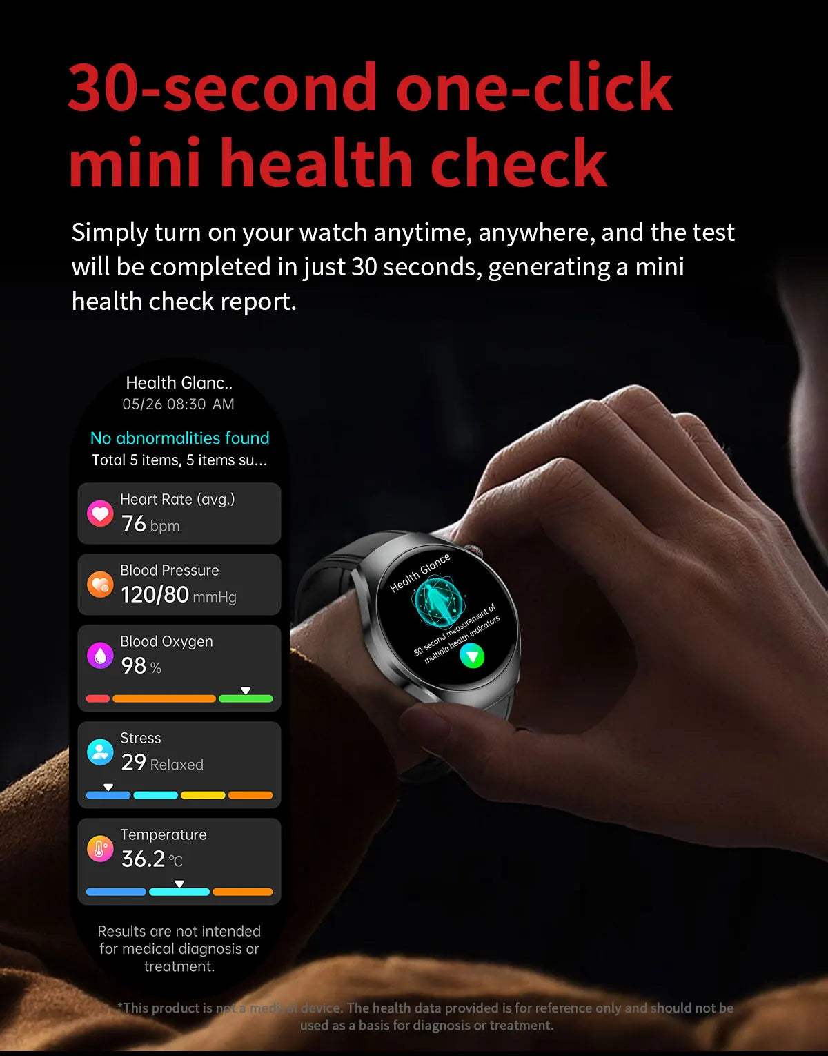 New Brand 2026 upgrade Health Check Smart Watch ECG Blood Lipid Uric Acid Body Fat Sport Waterproof HD Call SmartWatch Man Women