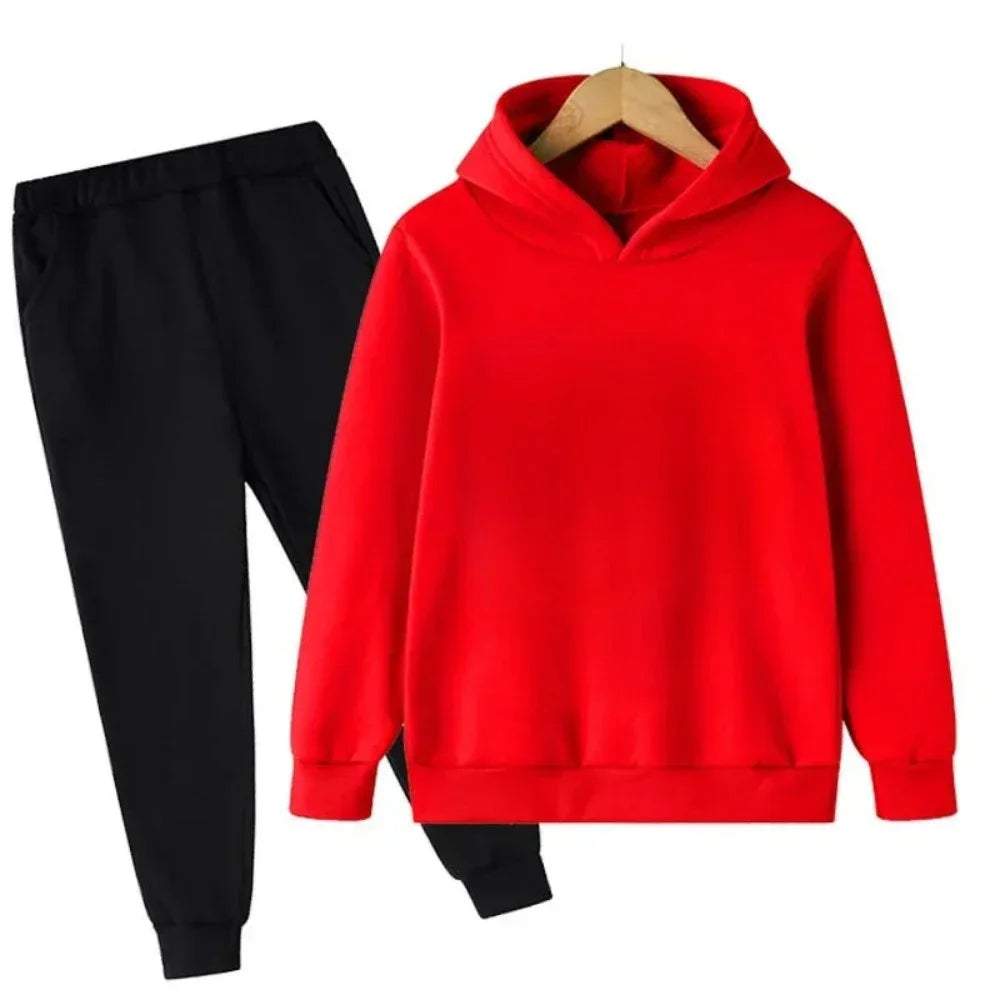 Children Hoodie Tracksuit Autumn Winter New York USA Letter Graphic Sweatshirt Pant Suit Baby Boy Girl Kid Sport Two Pieces Set