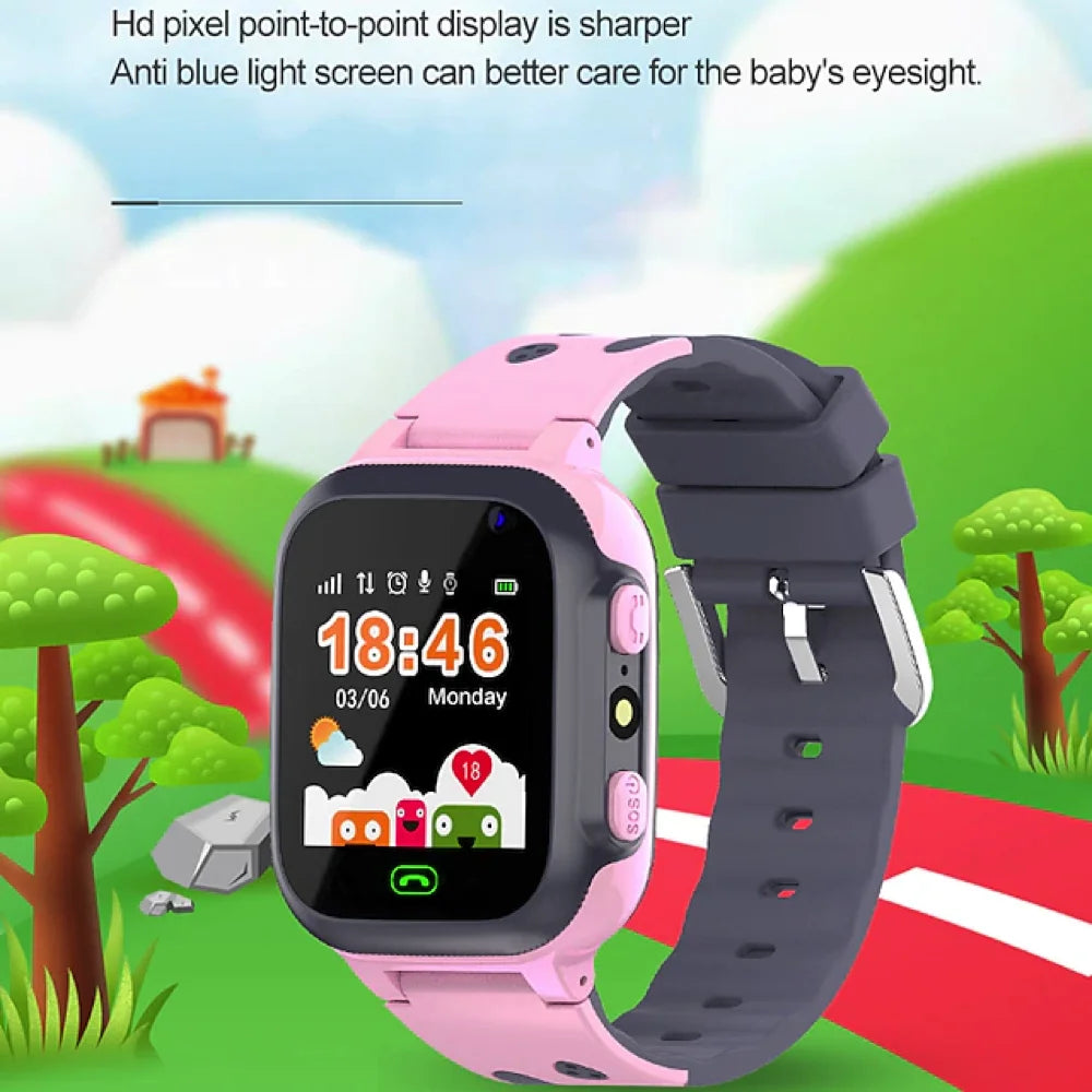 Kids Smart Watch SOS SIM Card LBS Tracker – Waterproof Phone Watch with Camera for Boys & Girls (Q19 / Z1 / A28 / Q88) - I YAN