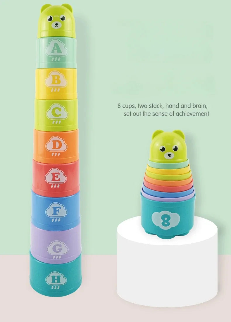 I YAN kid brain response battle fold cup game for hand speed and stacking, perfect for early education and puzzle training.