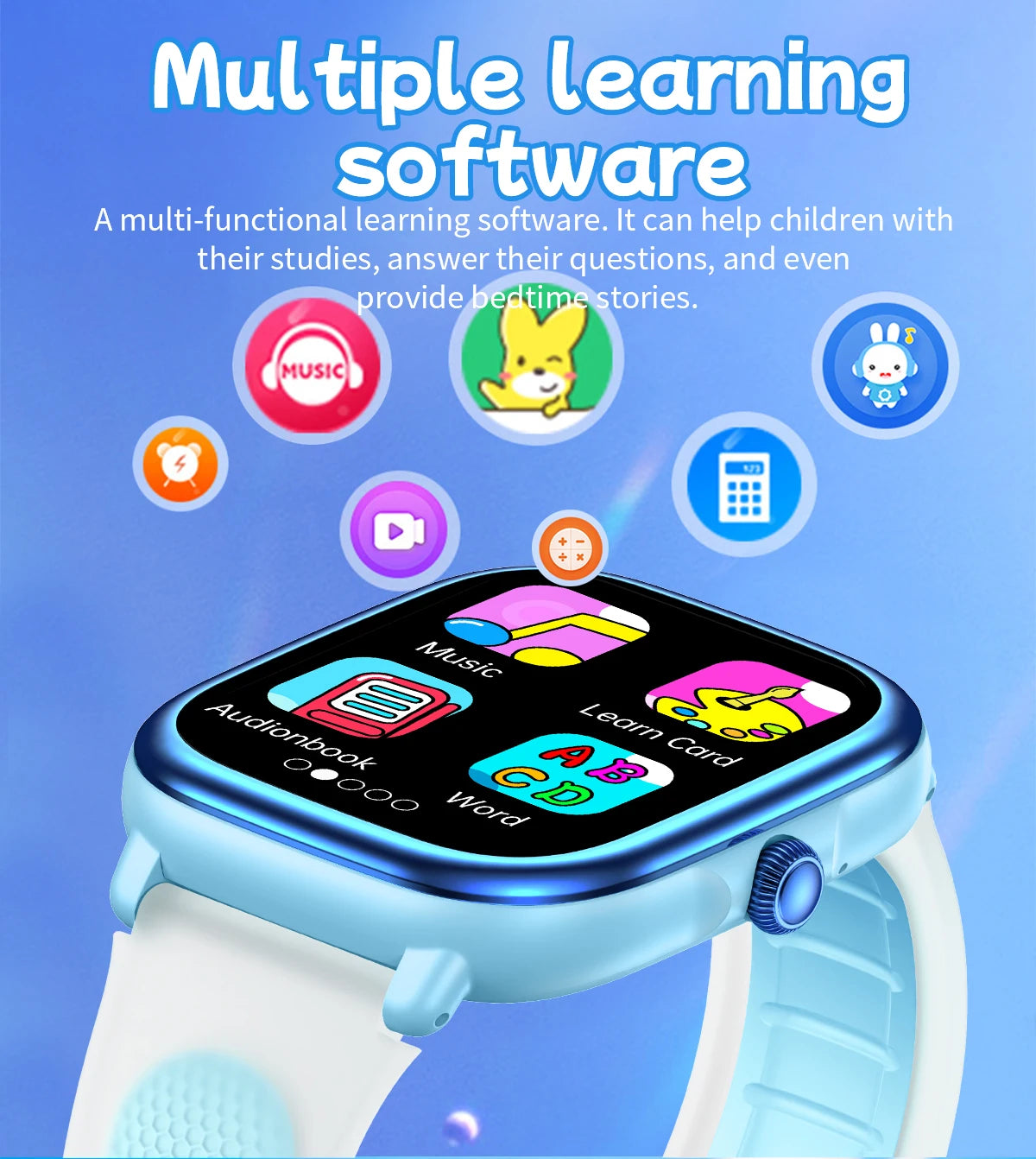 2026 Children's Smart Watch Multiple Learning Modes – Early Education Health Monitor LED Flashlight IP68 Waterproof - I YAN