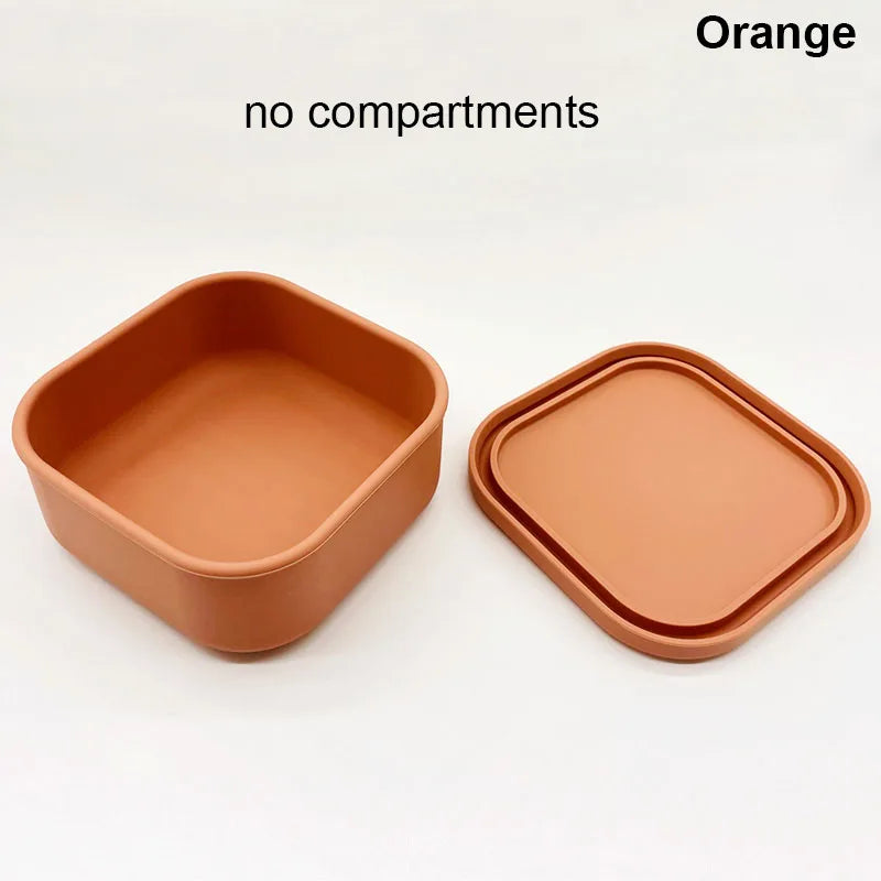 Silicone Lunch Box with 3 Compartments – Leakproof BPA Free Bento Box - I YAN