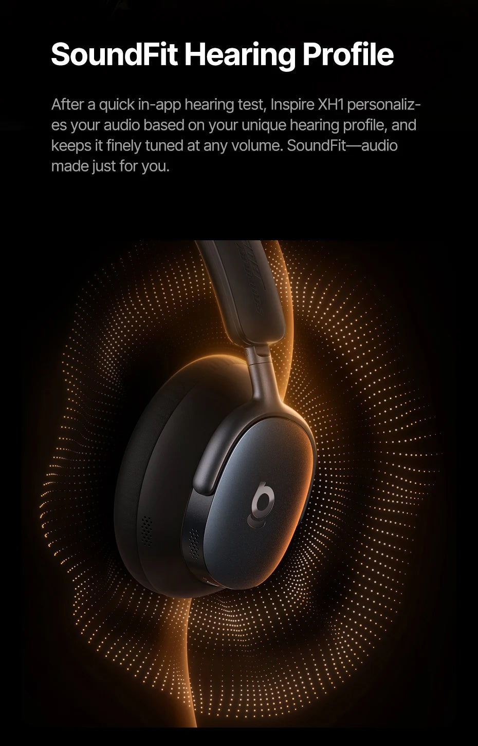 Baseus Inspire XH1 Sound by Bose ANC Wireless Headphone Bluetooth 6.1 48dB Adaptive Noise Cancellation Headset Hi-Res LDAC 100Hr