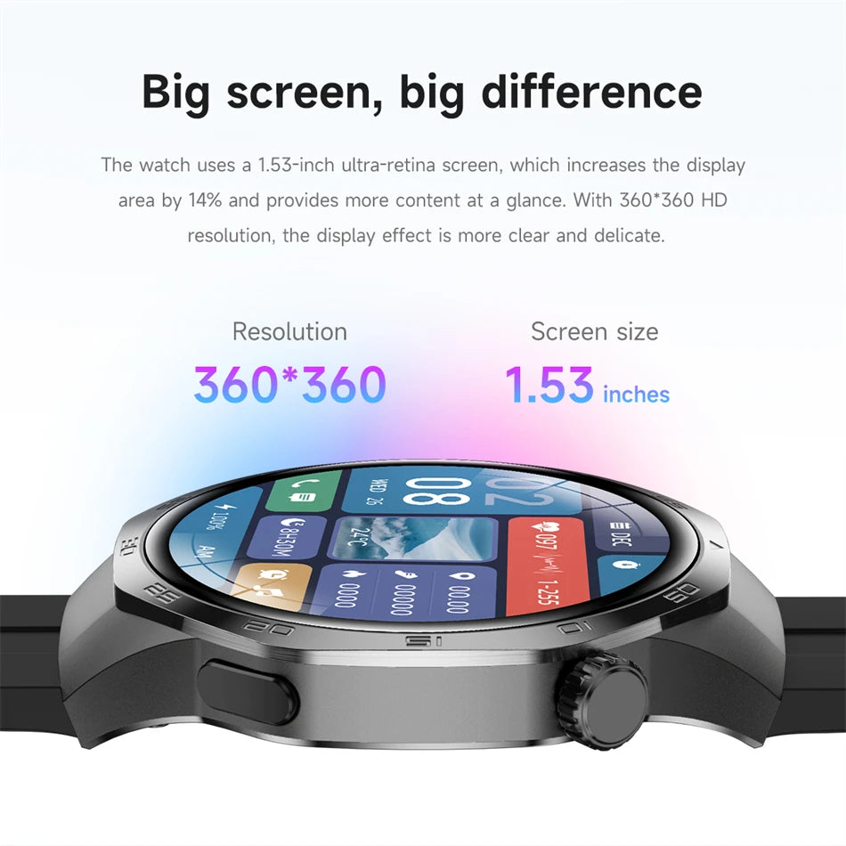 New GT5 Pro Smart Watch Men AMOLED HD Screen GPS NFC Heart Rate Bluetooth Call Watch 5 MAX IP68 Waterproof SmartWatch Man
