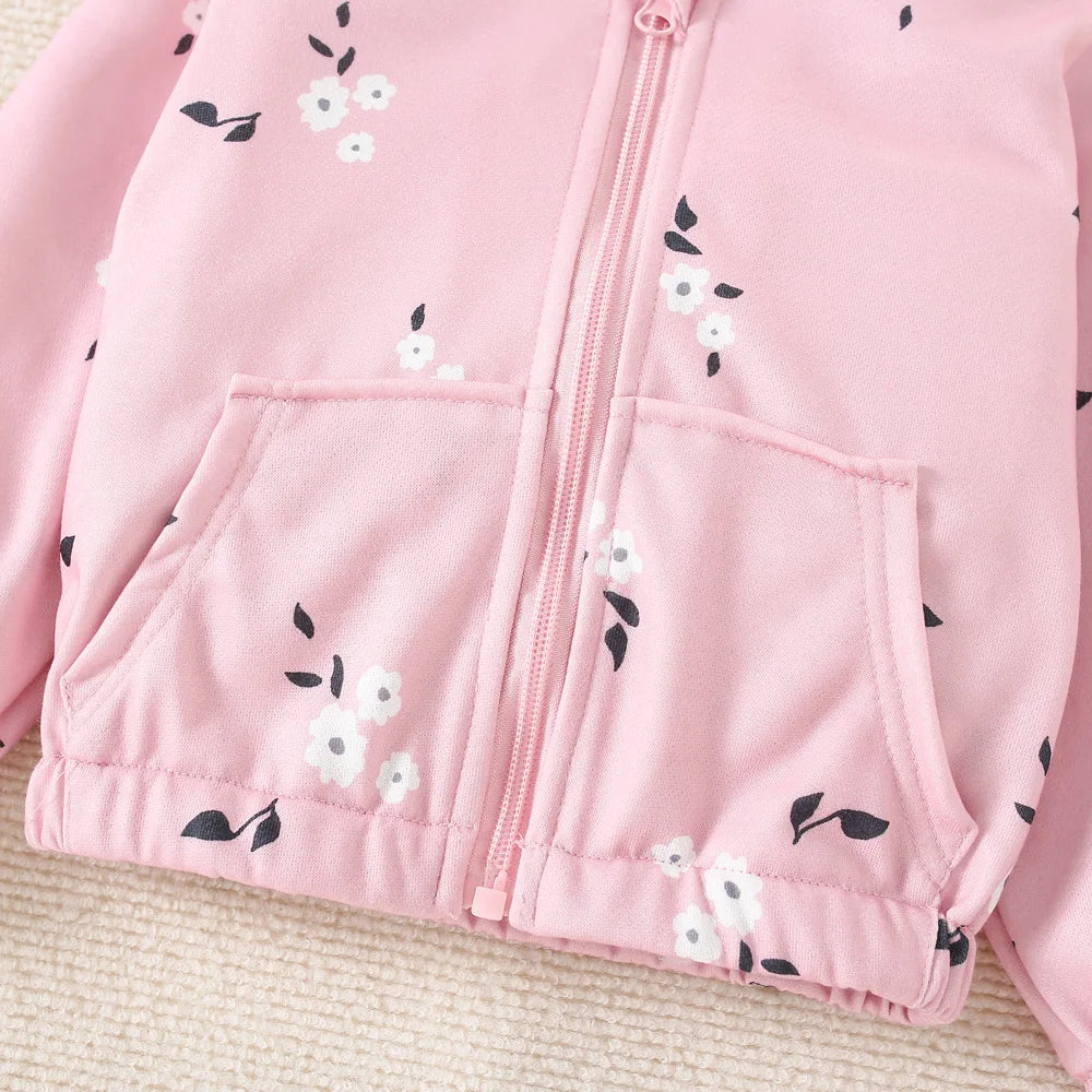 Boys' And Girls' Jackets For Spring And Autumn Thin Cut With A Hat Cute And Sweet Zipper Shirt Children's Outerwear