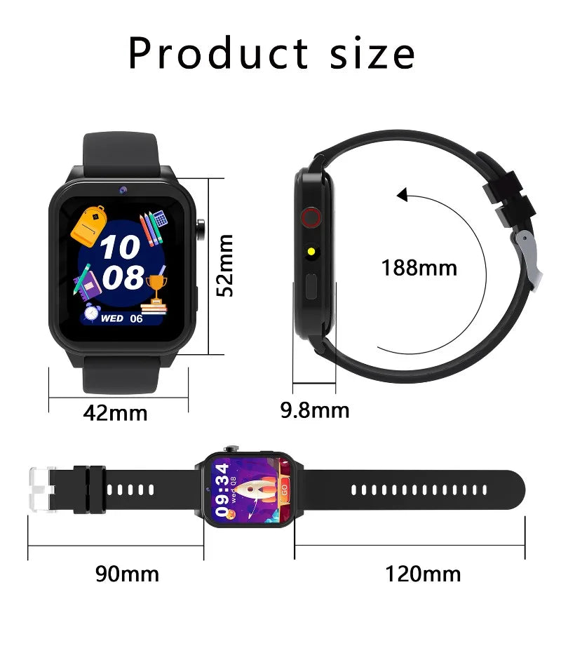 Children's Game Smartwatch 1.83" Display – Sleep Monitor Camera Alarm Clock Kids Bracelet Gift for Boys & Girls - I YAN