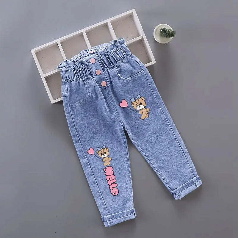 Girls Pants Kids Clothes Children Jeans Cowboy  Denim Pants Spring Autumn Fashion Clothing Streetwear Casual Harajuku