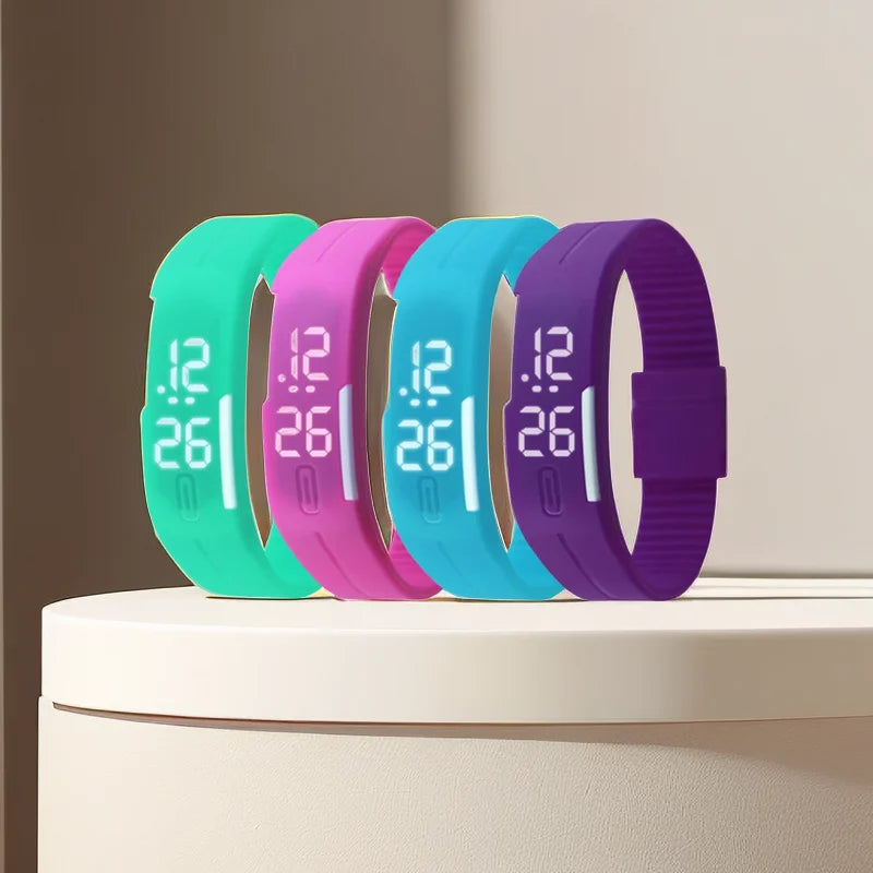 Sport Digital Children's Watch LED Display – Silicone Strap Wristwatch for Boys & Girls Students - I YAN