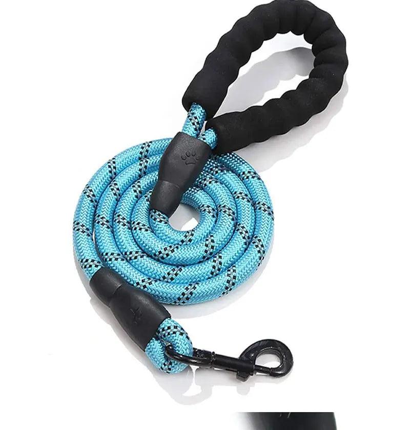 Pet Foam Handle Reflective Leash Nylon Traction Rope Non-Slip Pet Adjustable Leash for Large, Medium, and Small Dogs Outdoor Pet Supplies dog collar cat collar decorative dog collar harness