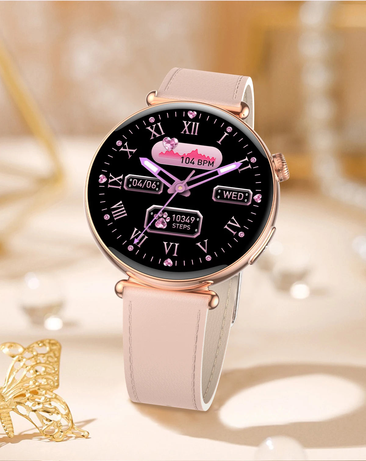 2026 New Women AI Smart Diagnosis Smart Watch HRV+ECG Uric Acid Blood Oxygen Health Monitor IP68 Waterproof Sports Smartwatches