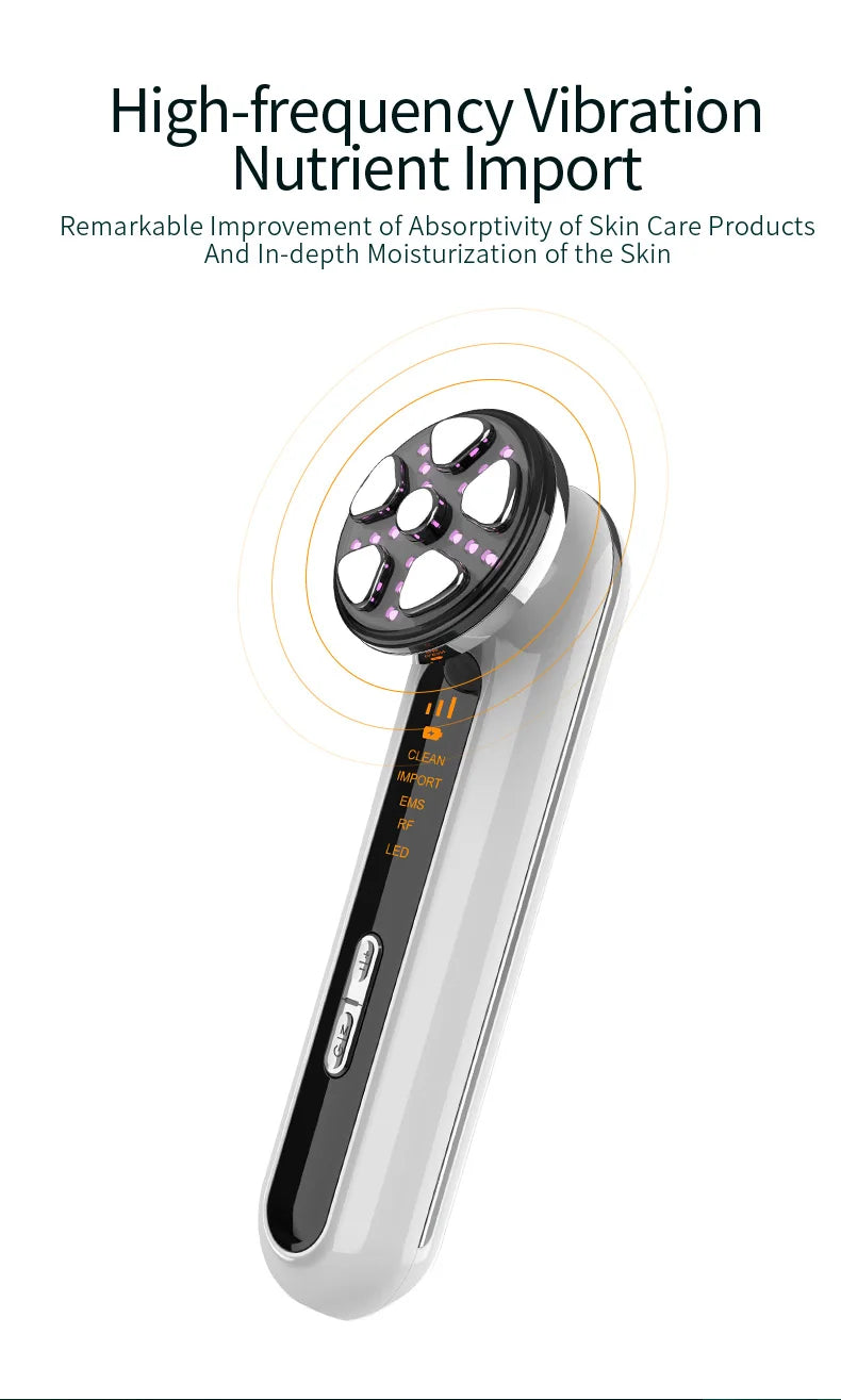 Microcurrent Facial Device Face Lifting Machine Neck Skin Tighten Massager LED Light Photon Vibration Rejuvenation Beauty Tool