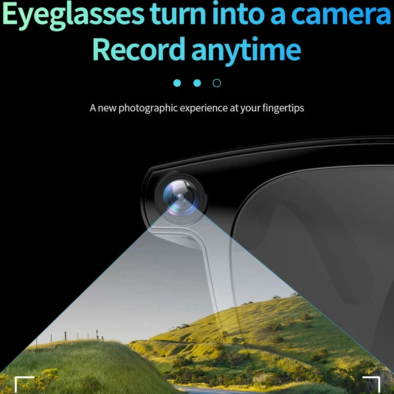 AI Smart Glasses 800W HD Camera Black Technology Image Translation Chat GPT Video Call Photo Waterproof For Men Women
