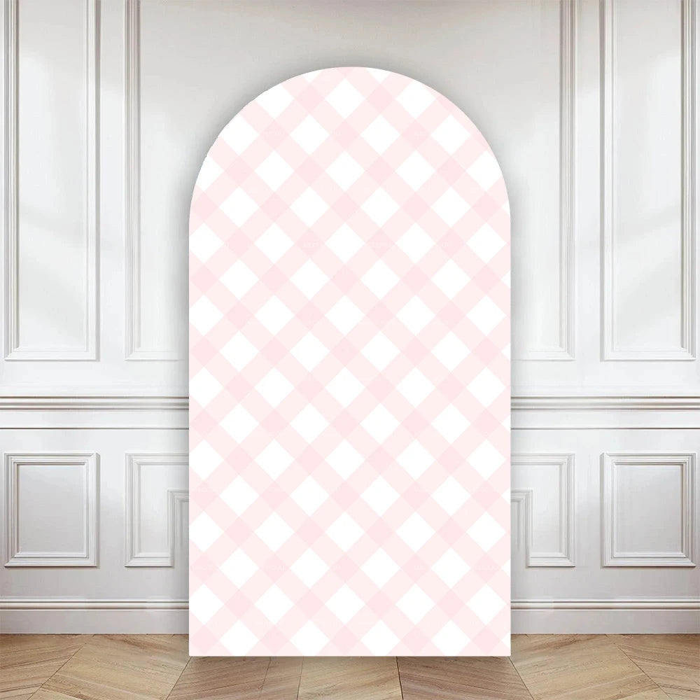 Cartoon big white goose bow arch background customizable baby one-year-old babyshower decorativebackground double-sided printing