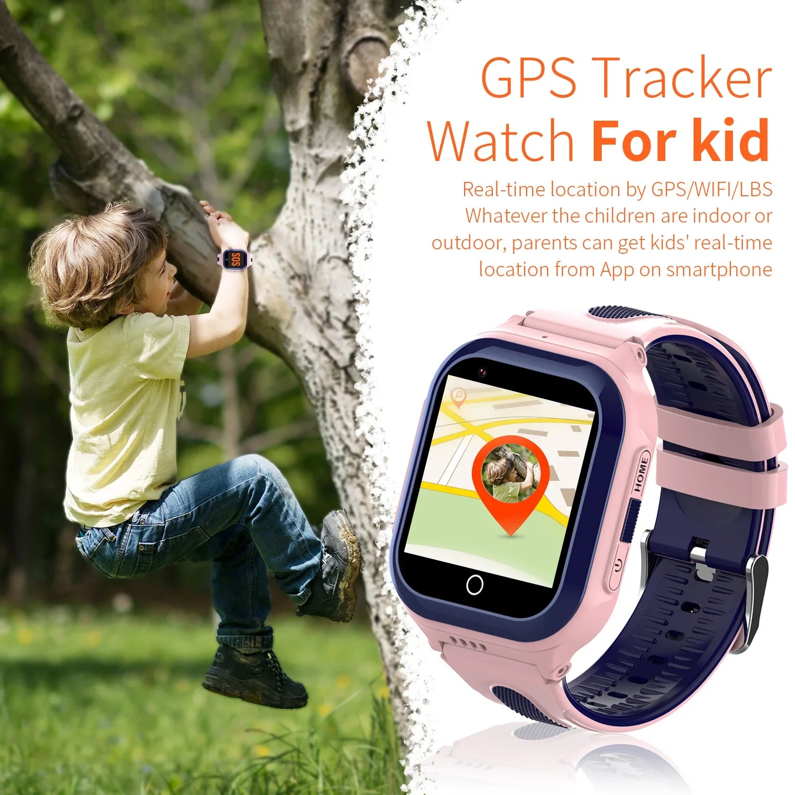 Wonlex KT24S 4G Kids Smart Watch GPS WiFi LBS Tracker – Video Camera Voice Chat GEO Fence for Children - I YAN