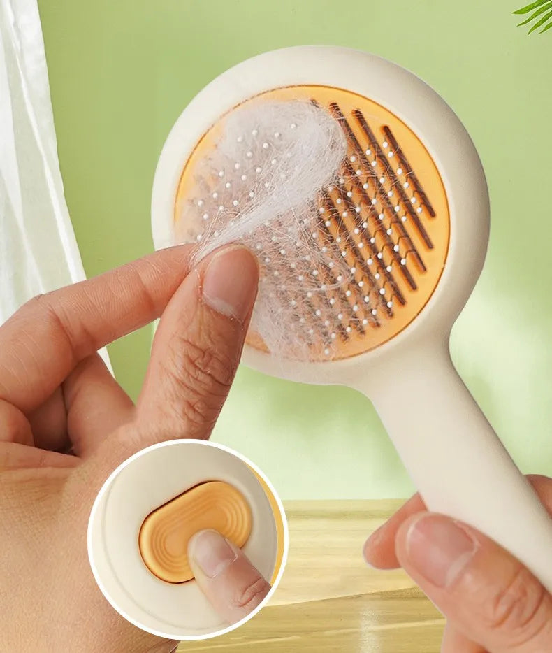 Cat Brush Self-cleaning Cat Brush Pet Hair Remover One Click Combs for Cats Hair Cleaning Pet Grooming Massage Dog Comb Brushes