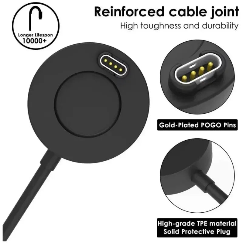 Charger Dock For Garmin Vivoactive 3 4 4S/Fenix 5 5S 5X 6 6S 6X/Venu 2 2S Sq USB Charging Cable Stand Station For Forerunner 935