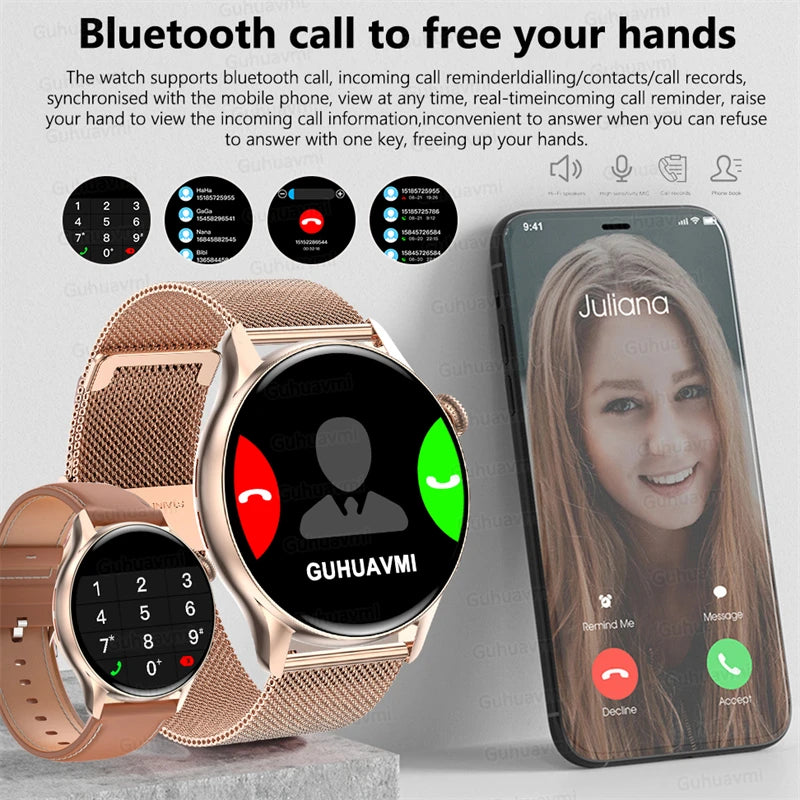 2026New Lady women Fashion Smart Watch Bluetooth Call Blood oxygen Health GPS Sport Outdoor Smartwatch for Women AMOLED Screen