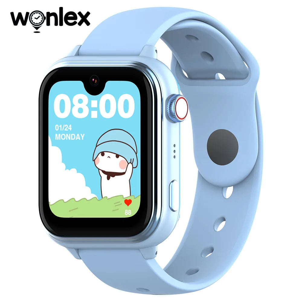 Wonlex KT37 Kids Smart Watch AI Voice Assistant GPS WiFi Location Tracker SOS Alert Video Call WhatsApp Smart Watch for Children