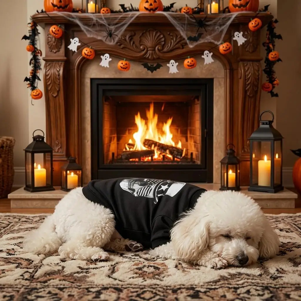Halloween Dog Sweatshirt Pet Clothes Black Small Medium Dogs Cats Outfits Halloween Party Costume Holiday Dog Shirts Pet Apparel