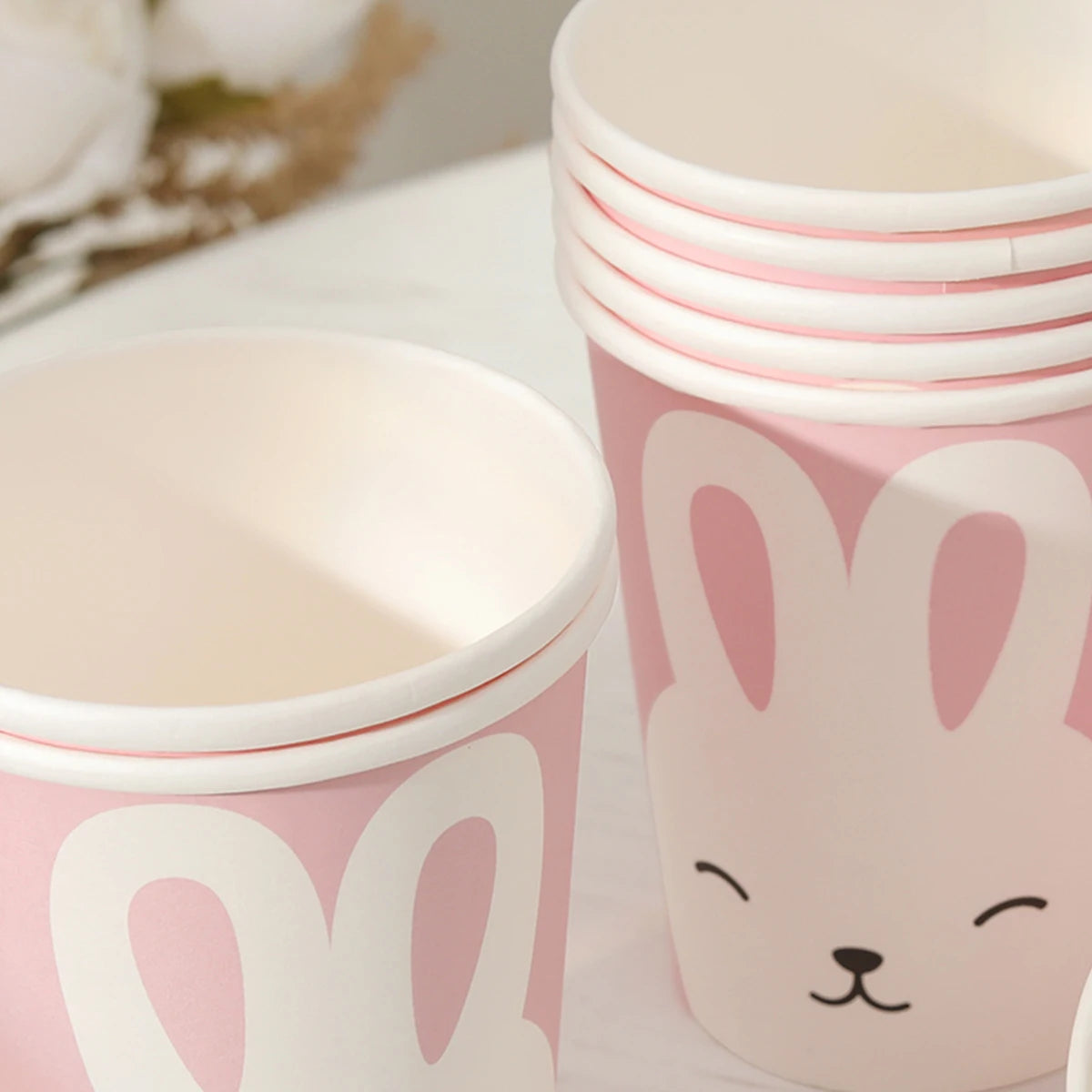 Mori rabbit disposable tableware paper cup dinner plate tablecloth happy birthday party supplies decoration