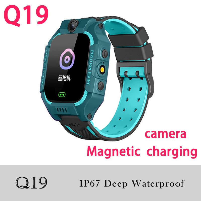 Kids Smart Watch SOS SIM Card LBS Tracker – Waterproof Phone Watch with Camera for Boys & Girls (Q19 / Z1 / A28 / Q88) - I YAN
